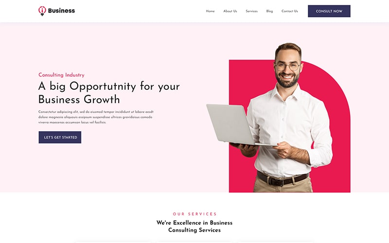 A template of business to make a website using it