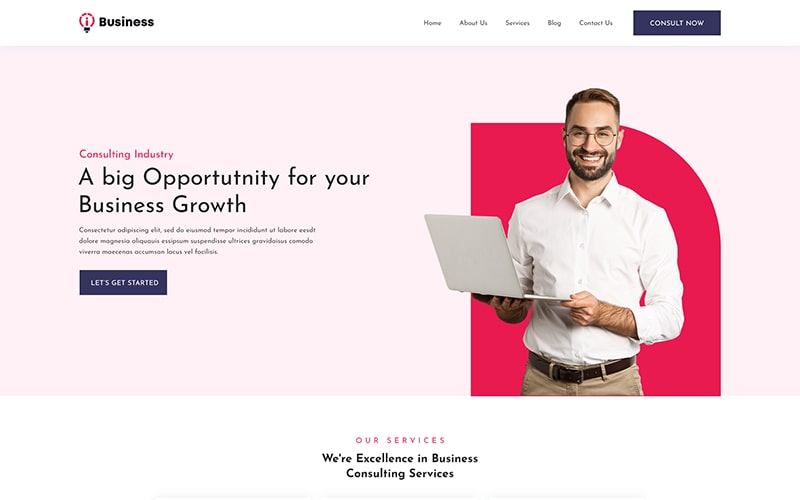 A template of business to make a website using psd templates