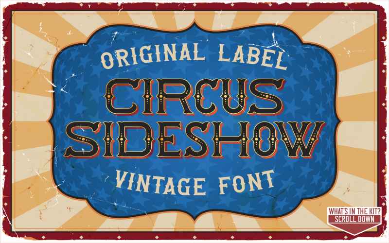 Circus sideshow typeface to use in your projects