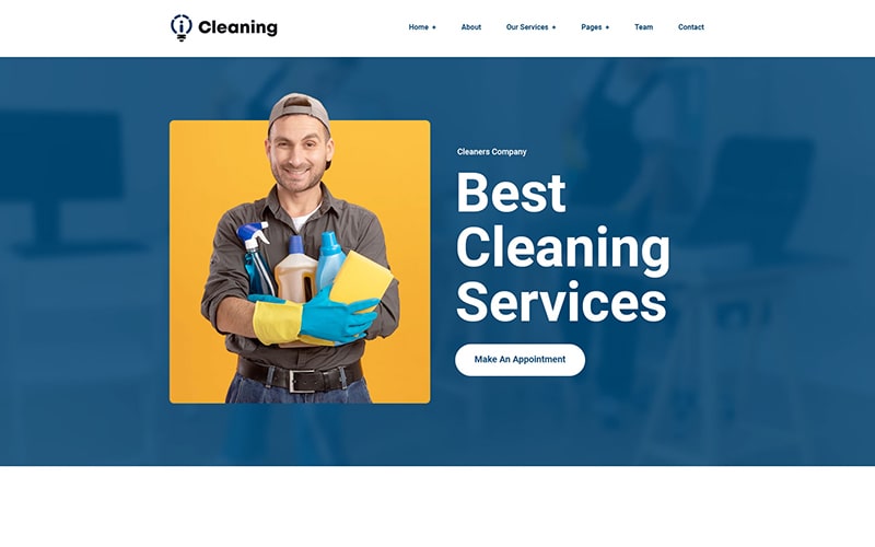 A template of cleaning related website