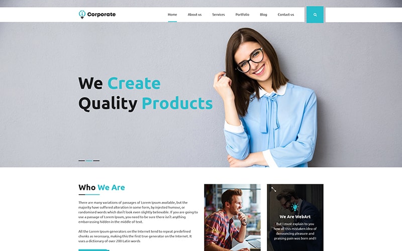 A template of corporate related website