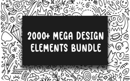 Feature image of 2000+ Mega Design Elements Bundle
