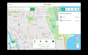 A window of a map with multi device connection