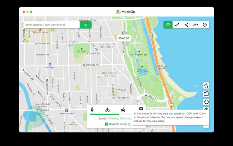 realistic mode location spoofer