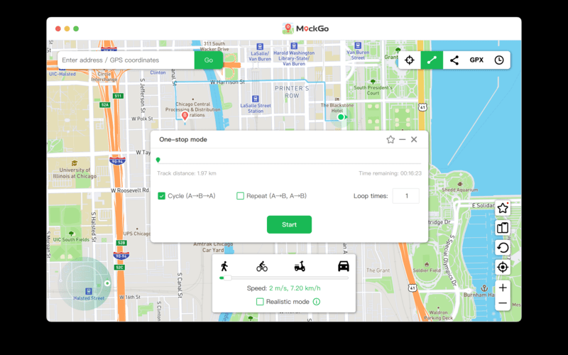 Two Spot mode of Foneazy MockGo - ios gps spoofer