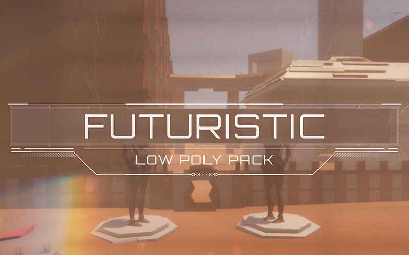 Unity Game Dev Futuristic Low Poly pack in this Unity Asset Store