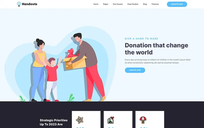 Handouts template to be used for website