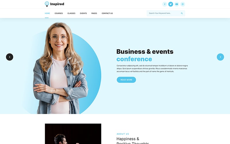 Inspired template by best website psd templates to make websites