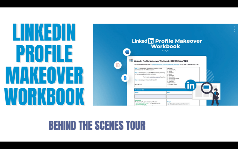 Behind The Scenes Tour - improve linkedin profile WorkBook