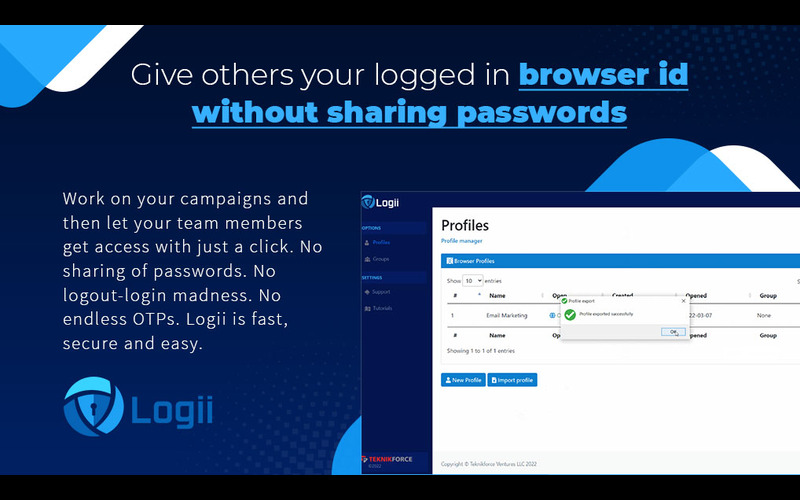 A list of IDs that can do edits according and have access to browser using Logii Pro - multi login browser