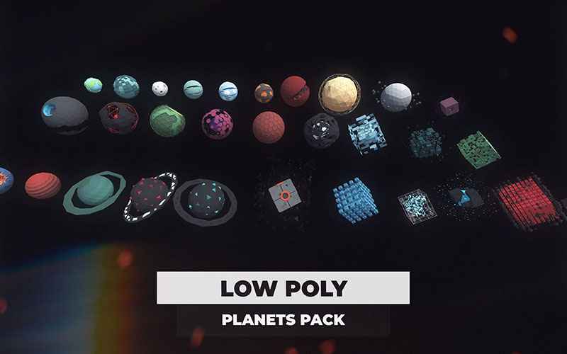 Low Poly Planets pack used in this Unity Asset Store