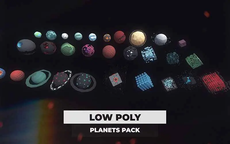 Low Poly Planets pack used in this Unity Asset Store
