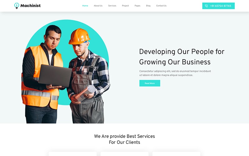 Machinist template to make website