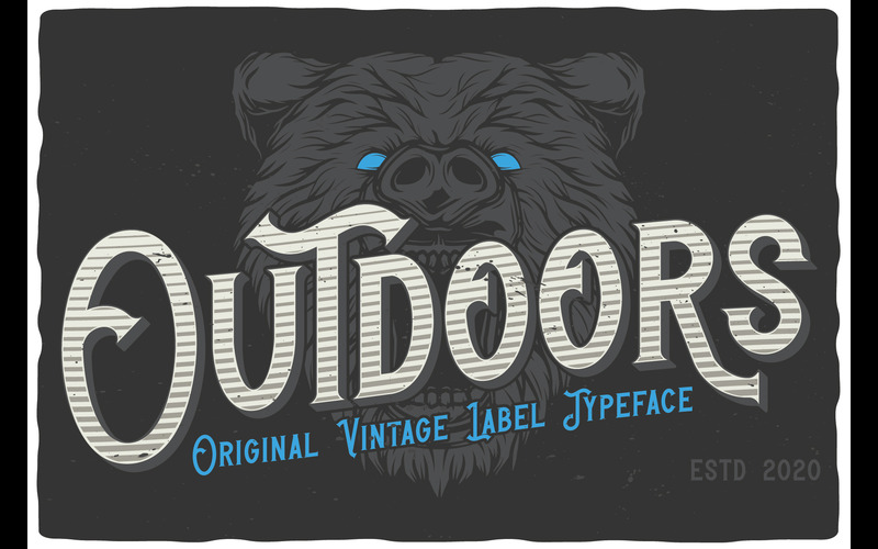 Outdoors typefaces to beused in projects