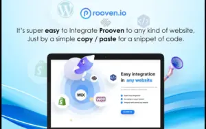 A mockup of laptop and typography explaining how to use Prooven.io