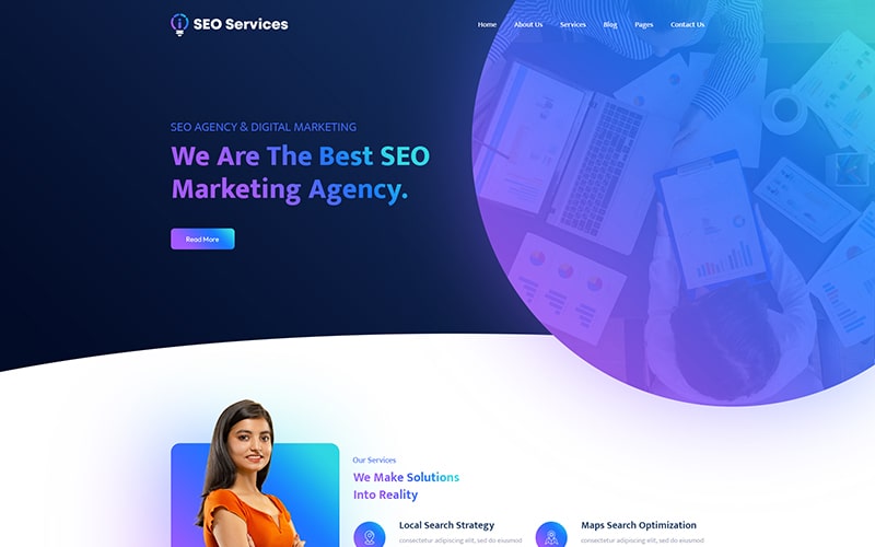 SEO services template to make SEO related website