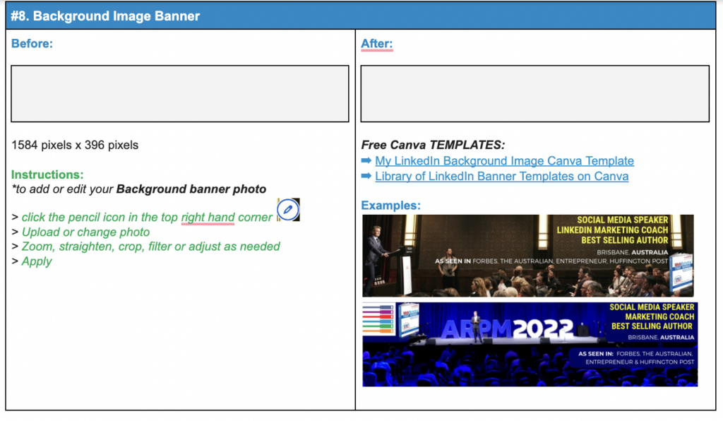 Background Image Banner of LinkedIn Profile Makeover Workbook