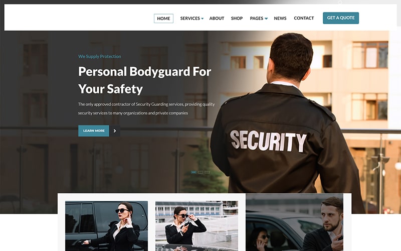 Security template to make website