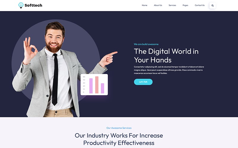 Softtech template to make website