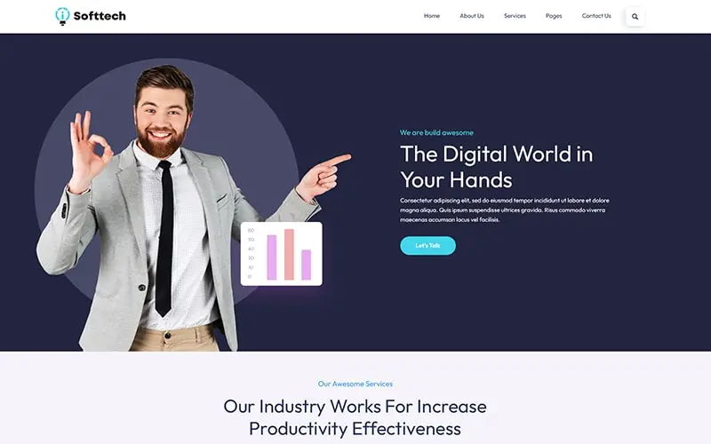 Softtech template to make website