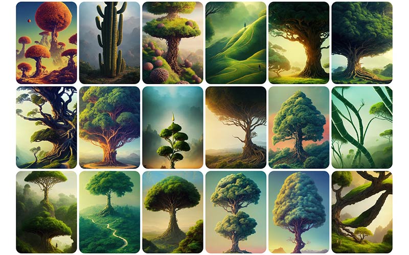 Collection of tree images in 190 Surreal Trees Stock Photos
