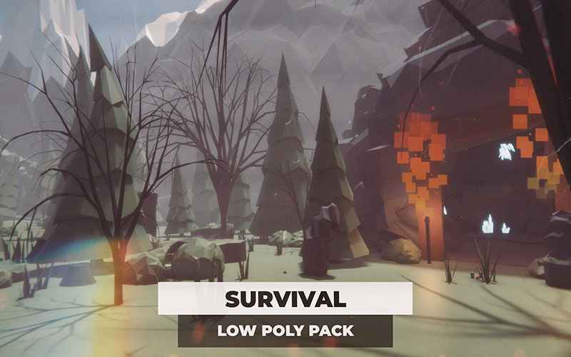 Survival Low Poly pack in game development