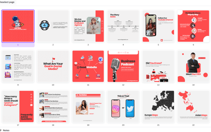 A collage of templates to be used