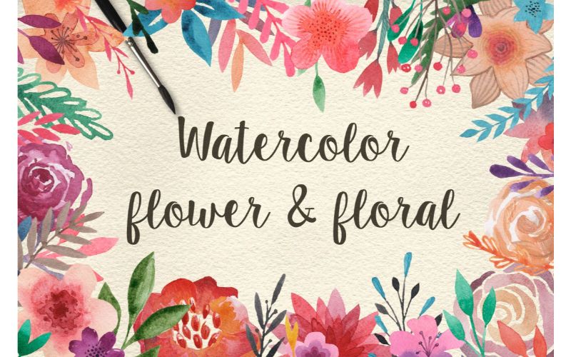 Flower & Floral watercolor designs banner