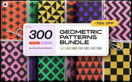 300 Geometric Patterns In 4 Versatile Collections banner