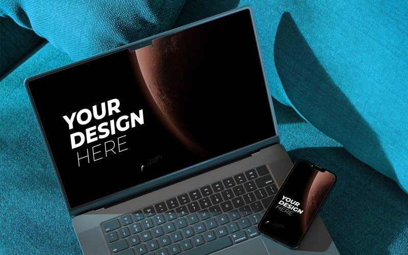 Laptop Branding mockup