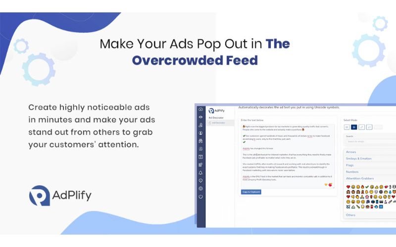 Feature of AdPlify Pro telling to make ads pop