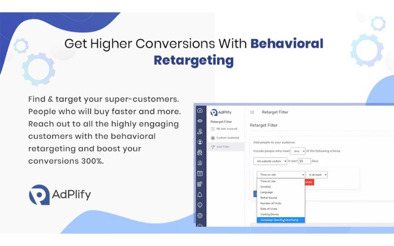 Feature of product explaining about behavioral retargeting