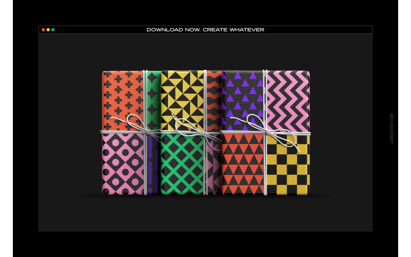 Wrapping aper made from Bold Geometric Patterns