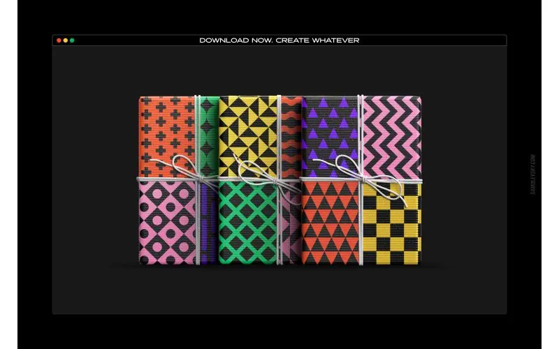 Wrapping aper made from Bold Geometric Patterns