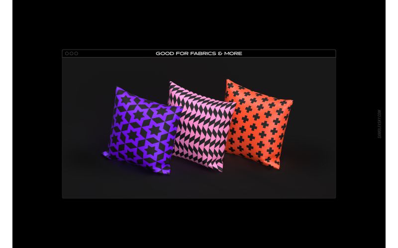 Cushions made out of shapes and designs