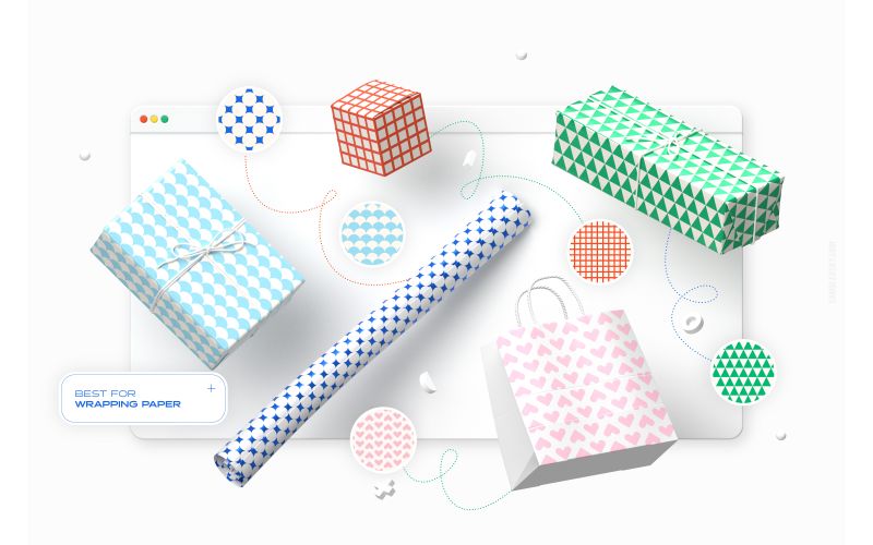Wrapping paper made with Essential Geometric Patterns