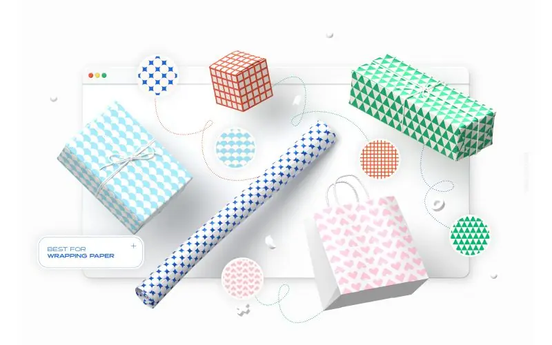 Wrapping paper made with Essential Geometric Patterns