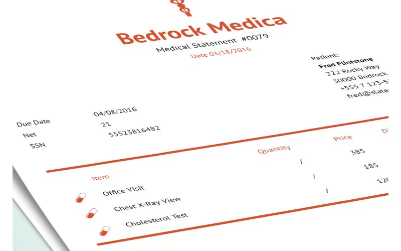 A mockup of invoice template in best invoice templates bundle