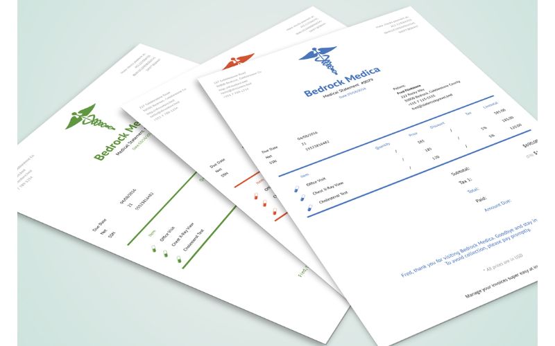 A mockup of invoice template in best invoice templates bundle