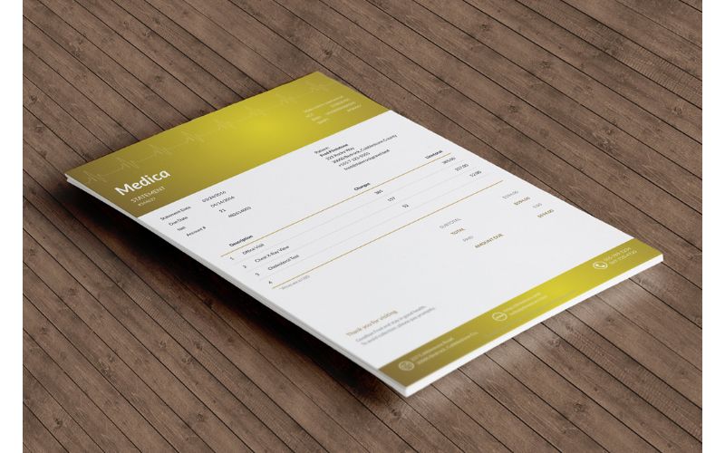 A green invoice template