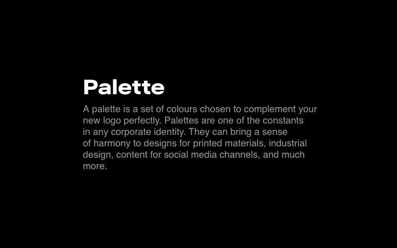 A description about palette by Ironov in this dynamic logo creator tool