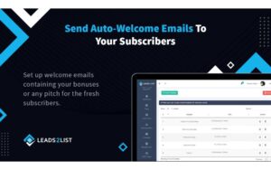 Send Auto Welcome Emails feature of this product