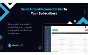 Send Auto Welcome Emails feature of this product