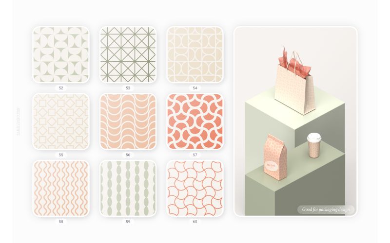 Packaging made with Retro Geometric Patterns