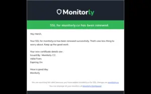 SSL certificate Renewal Alert