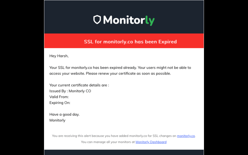 Monitorly Expired Alert