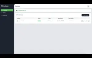 Monitorly - Domain user interface