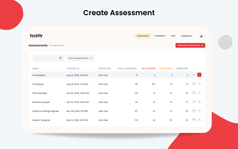 This image displays how Teslify allows you to create customized assessmnets