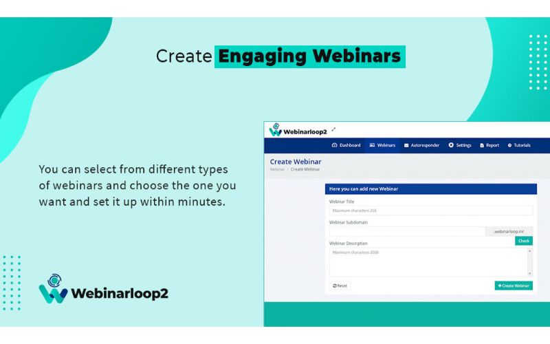 Feature of Webinarloop about creating engaging webinars