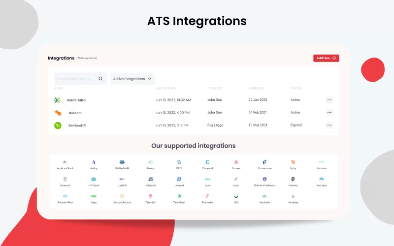 This image displats the ATS integration of this talent assessment tool